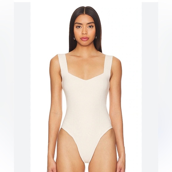 Sophie Rue Tops - High End Sophie Rue - Elegant Cream Bodysuit - Large